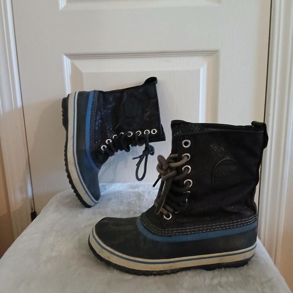 Sorel Black Snake Print 1964 Premium CVS Waterproof Winter Boots 7.5 Mcbling